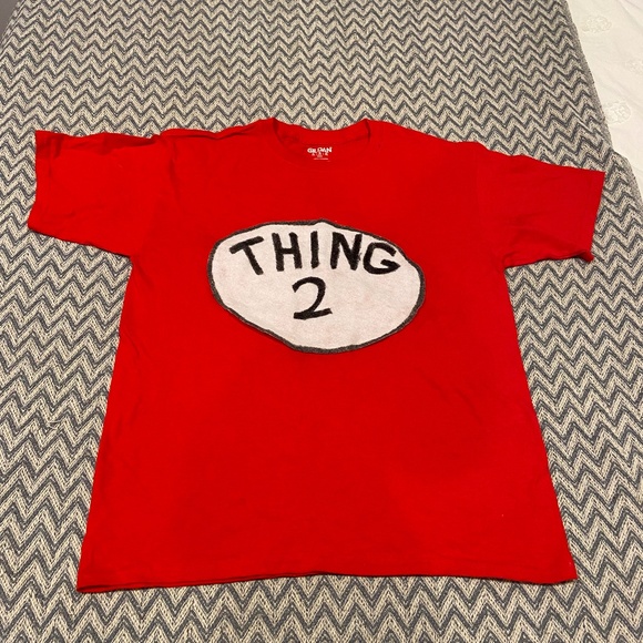 Homemade Dr. Seuss Thing 2 T-Shirt – Red Gildan Youth XL - Picture 1 of 3